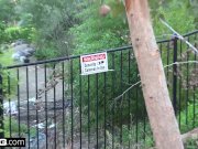 Alyssa Cole Flashing tits in the park 13/16