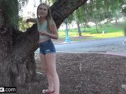 Alyssa Cole Flashing tits in the park 14/16