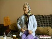 OmaHoteL Horny Grandma Toying Her Hairy Pussy 1/16