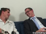 Two guys fuck big boobs chubby mommy 1/16