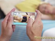 Dane Jones Squirting blonde beauty sucks and fucks her mans thick cock 1/16