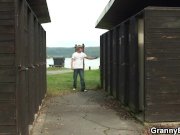 He fucks blonde grandma near public changing room 1/16