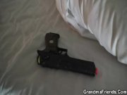 Two robbers fuck cute mature woman 4/16