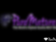 PureMature Blonde MILF Cherie DeVille lube up anal fuck poolside 1/16