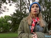 Public Agent Lost dog leads to hot outdoors sex 6/16