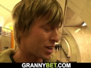 Fat mature woman is picked up and doggy-fucked 3/16