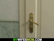 Big boobs mother-in-law helps him cum 6/16