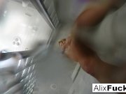 Alix Lynx takes a quick post-sex shower 11/16