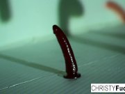 Christy Mack plays with her wet pussy 16/16