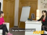 Female Agent Busty agents toys cause wet and horny lesbian orgasms 4/16