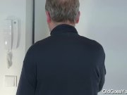 Sweet blonde comes to her old teacher 1/16