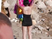 Brunette Babe Shows Off Her Firm Tits 2/16