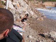 Brunette Babe Shows Off Her Firm Tits 3/16