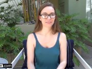 Nerdy Gamer Teen Tali Dova takes a ride on a joystick 1/16