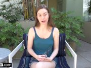 Nerdy Gamer Teen Tali Dova takes a ride on a joystick 2/16