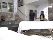 NannySpy Asian babysitter Jade Kush caught giving sexual massage 6/16