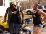 Sloppy blowjob on Don Whoe's sports bike 4/16