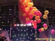 hot babe masturbating on public stage 8/16