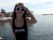 Charity Crawford gets her petite pussy stretched outdoors 1/16