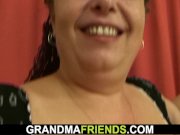 Plump mom swallows two cocks 10/16