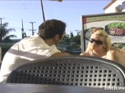 Sucking his cock and riding him soon after 1/16