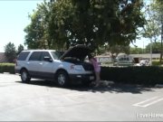 Doggy style for a cute small tits babe 2/16