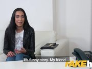 Female Agent Lesbian lust after sexy striptease from stunning model 2/16