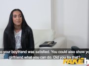 Female Agent Lesbian lust after sexy striptease from stunning model 4/16