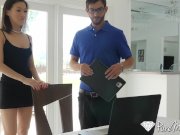 PureMature Asian petite MILF Kalina Ryu fucks computer technician 8/16