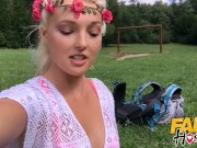 Fake Hostel Pretty and pert free loving hippie teen fucked in her room 1/16