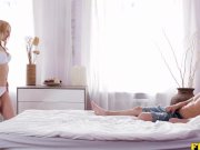 His dick can barely fit in her small ass 1/16