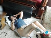 Flirt4Free Fetish Lola Munoz - Babe Smokes While Enjoying Her Dildo Machine 3/16