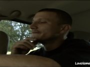 Hottie is on her knees before riding him 1/16