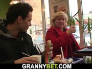 Huge old grandma gives head and rides dick 2/16