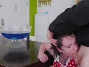 Ktichen PAWG gets assfucked and dunked in punch bowl 15/16