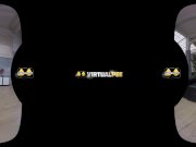 Lesbian virtual reality pissing with European babes Foxie and Rachel Evans 15/16