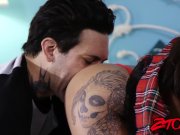 Inked schoolgirls threesome fucked 6/16