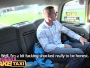 Female Fake Taxi Horny lady taxi driver rides big cock in stockings 4/16