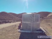 Hot teens Jayme Langford and Raven Rocket pussy licking fun in the desert 10/16