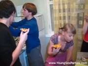 Young Sex Parties - Lisa Musa - Lola - Pizza night turns into a real sex 1/16