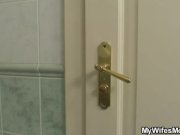 Busty mom and son-in-law fucking in the bathroom 5/16