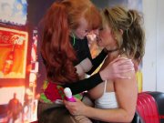 Red and Miss Lynda rip nylons to eat pussy 16/16