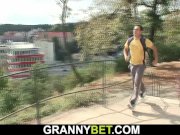 Stranger picks up and fucks old granny 1/16