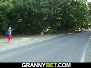 70 yo grandma getting nailed in the car 1/16