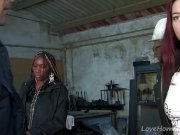 Beautiful Black Babe Shares White Cock With Friend 1/16