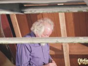 Kiara and Mia both fuck an old man and share his cum after a hot fuck 3/16