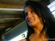 Amateur Latina Chokes On His Big Hard Cock 3/16