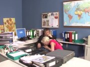 Principle received a blow from a hot teen 4/16