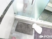 POVD Tiny blonde Piper Perri soapy big dick fuck 1/16