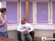 Busty babe sucked his cock and got rammed 1/16